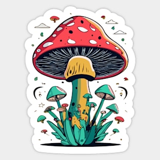 Magic mushrooms Sticker